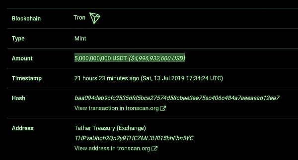  tether billion mistakenly prints said cto bitfinex 