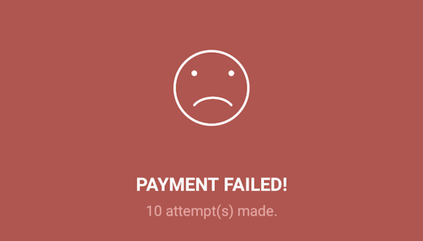 Payment failed