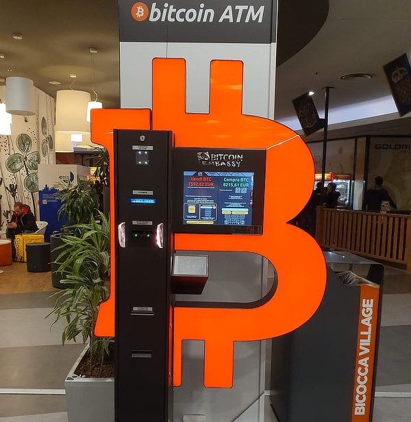 Bitcoin ATM in Milan, Jan 2020