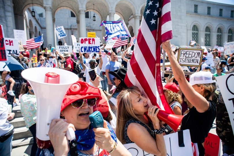 Los Angeles protests against lockdown, May 1st 2020