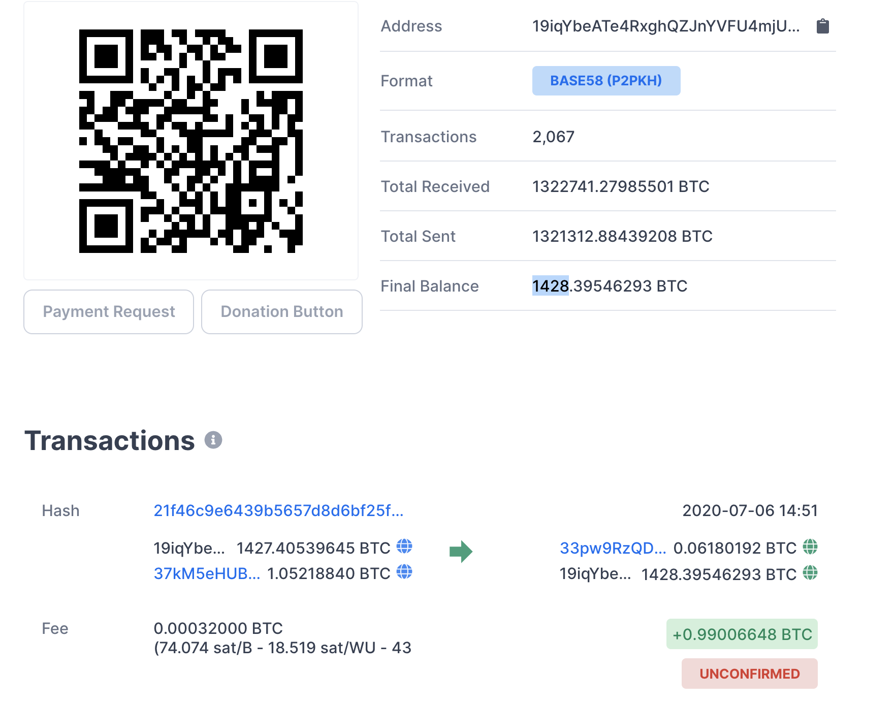 RenBTC token address, July 2020