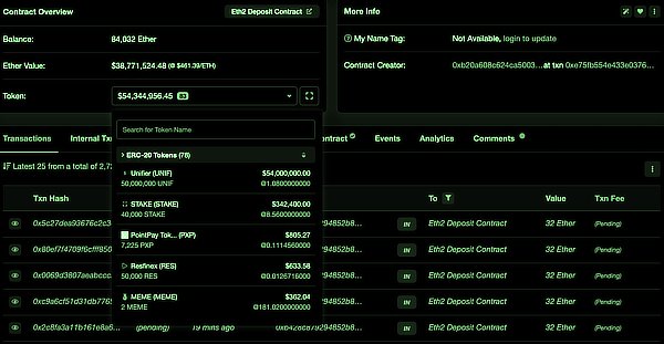 Ethereum 2.0 shitcoin deposits surpass eth, Nov 2020