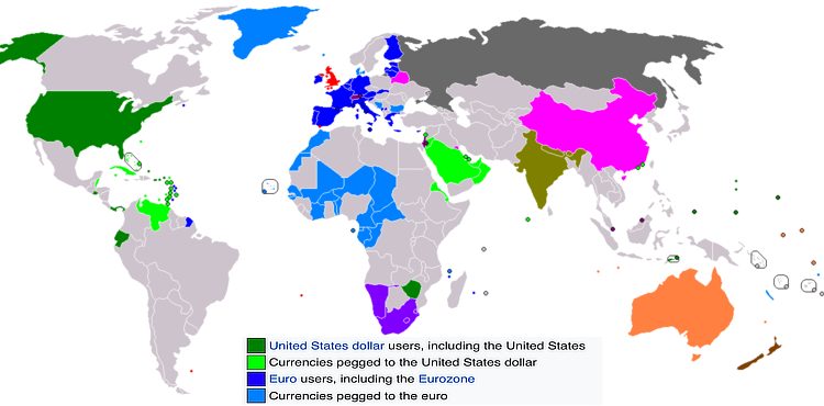 Dollarization and eurozation as of 2014