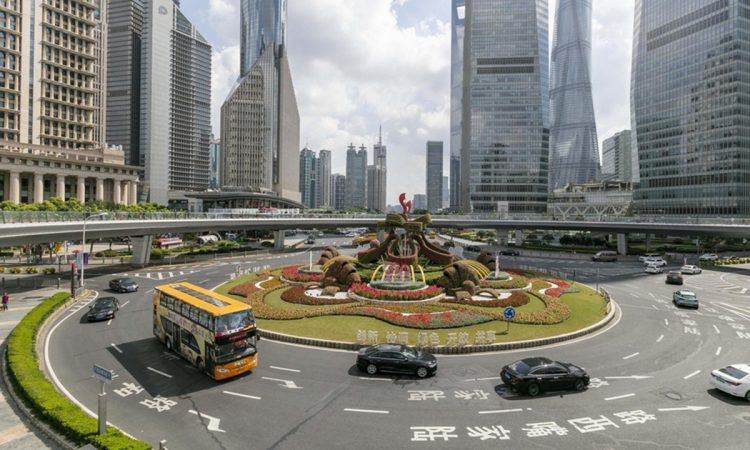 Pudong in Shanghai, Sep 30 2020