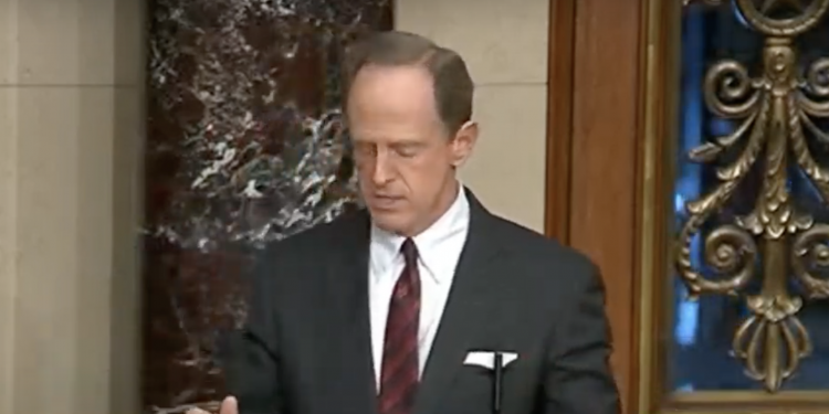 Pat Toomey objected at the Senate on the crypto bill, aug 2021