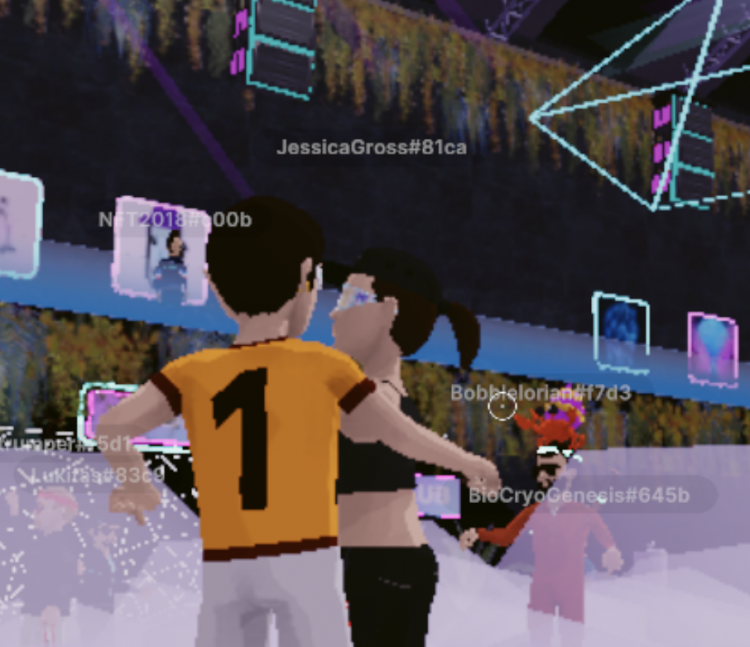 Partying on Decentraland, Oct 2021