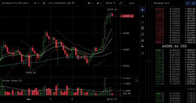 Bitcoin's price, Nov 2021
