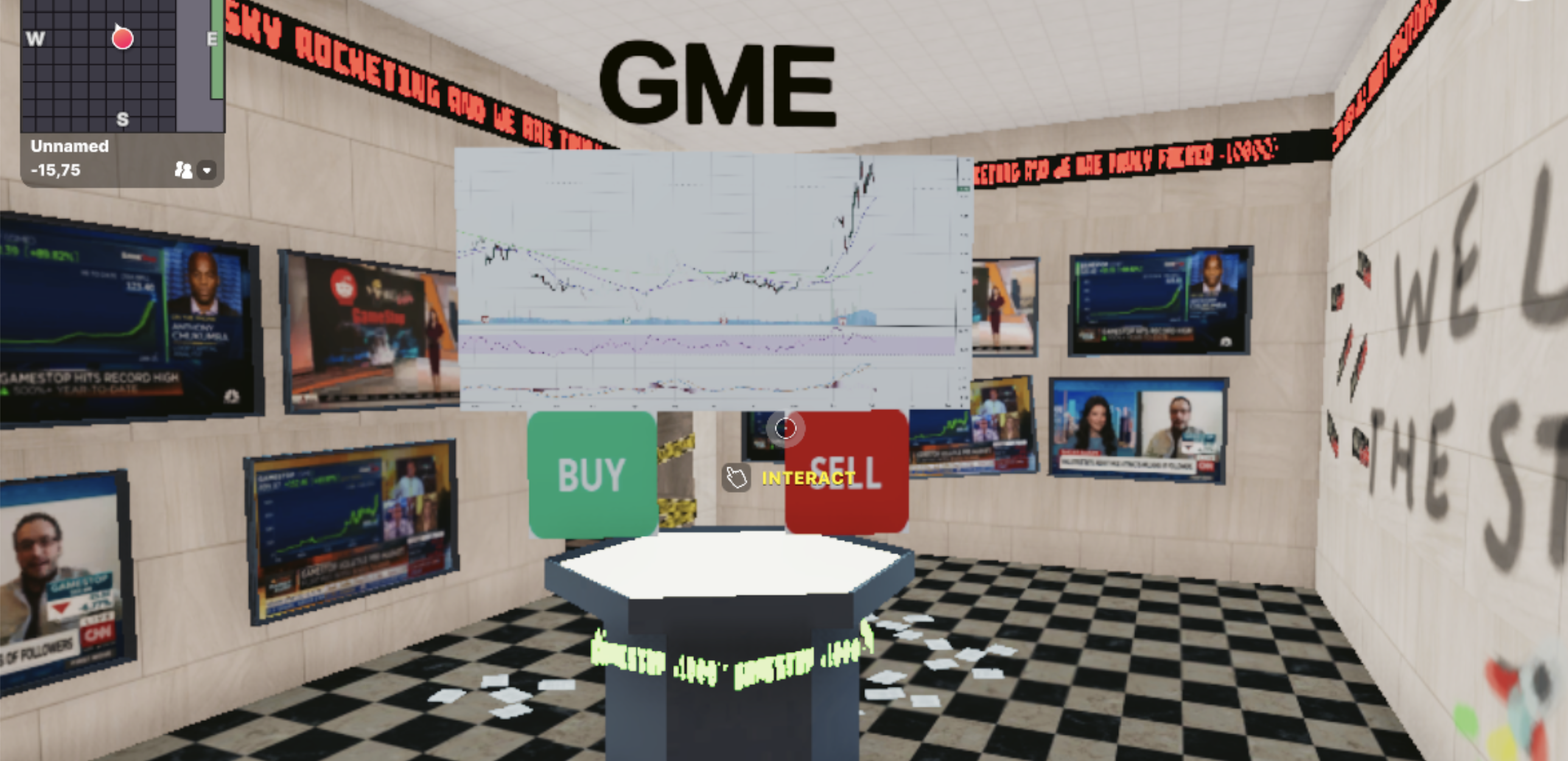 GME on Wall Street at Decentraland Metaverse