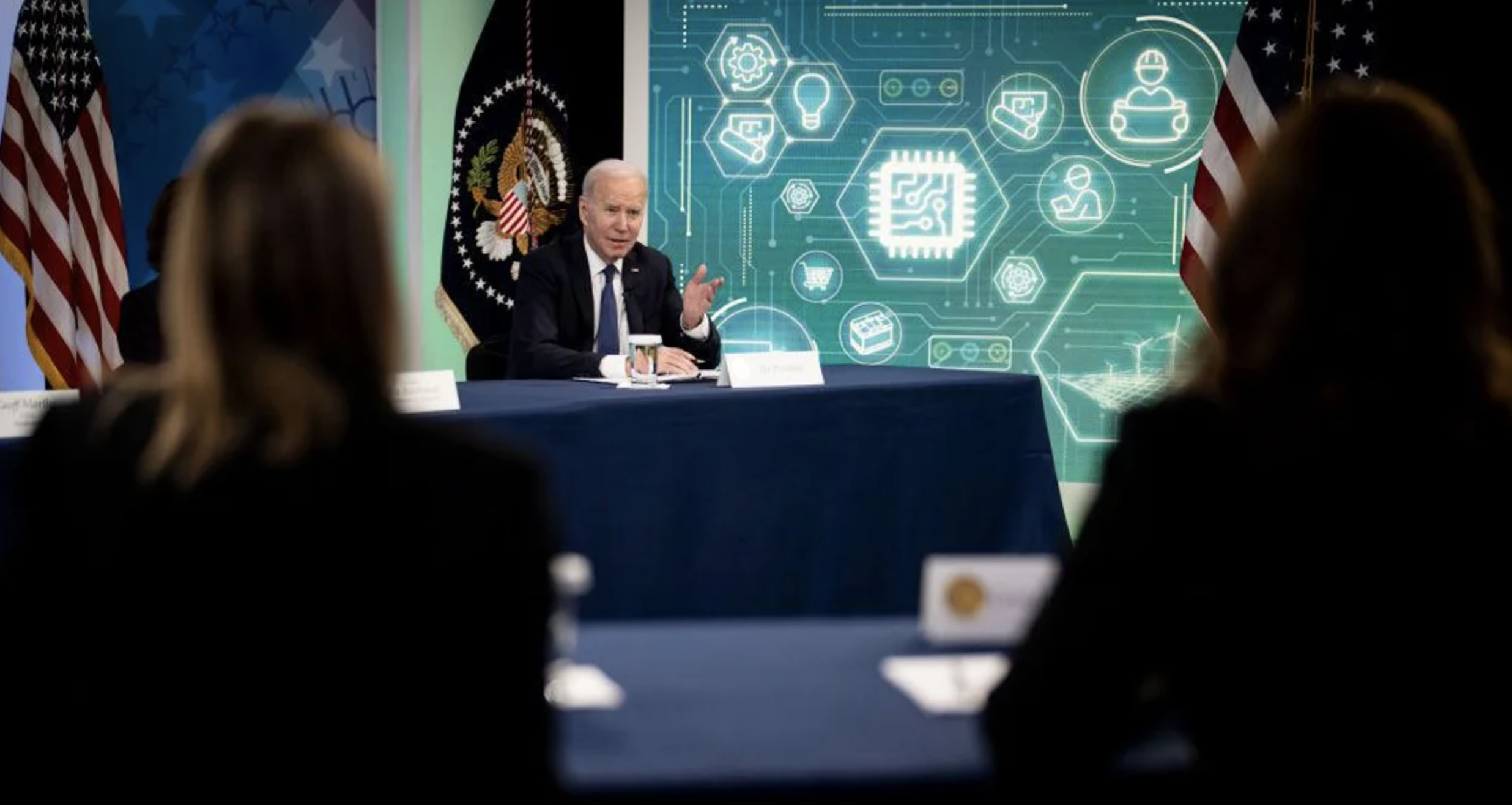 Biden signing crypto executive order, March 2022