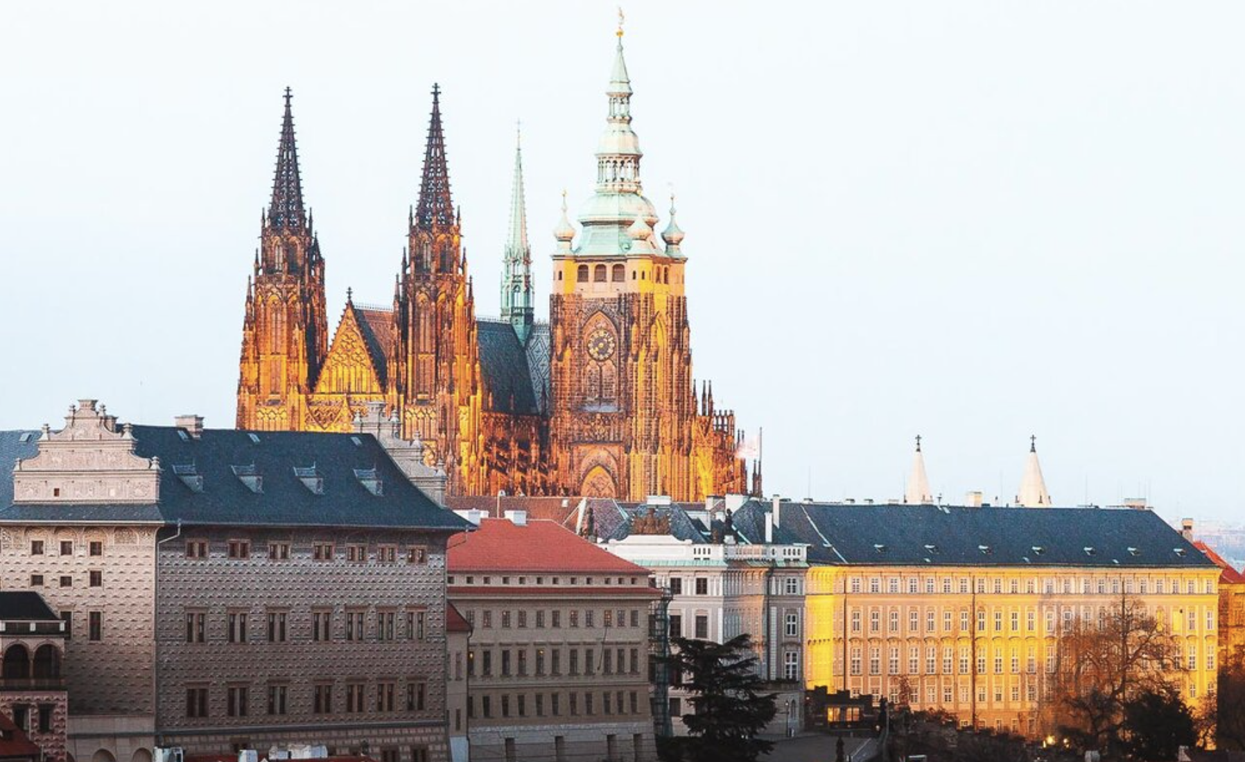 The Prague Castle on the background