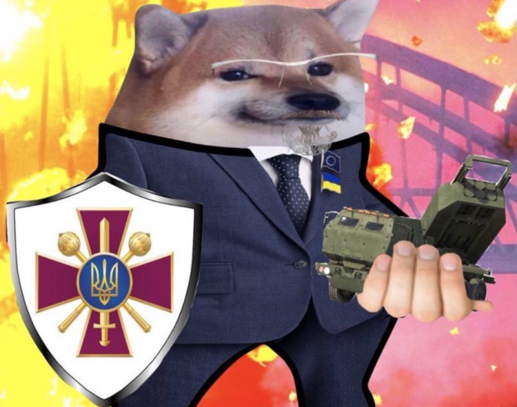 The NAFO fella doge meme of Ukraine's Defence Minister, Sep 2022