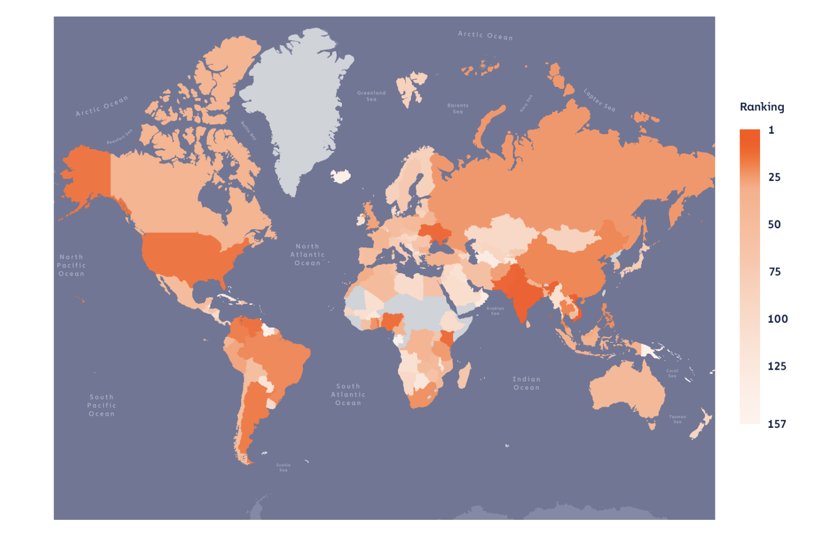 Chainalysis' Global Crypto Adoption Index, Nov 2022