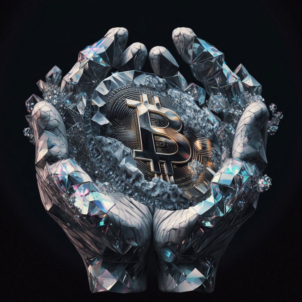 Bitcoin dimond hands, art