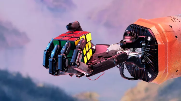 Bot solves rubik cube