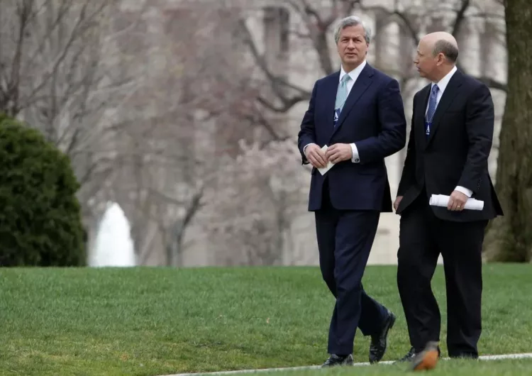 JP Morgan's CEO Jamie Dimon and Goldman Sachs' Chai Craig Blankfein back in 2016