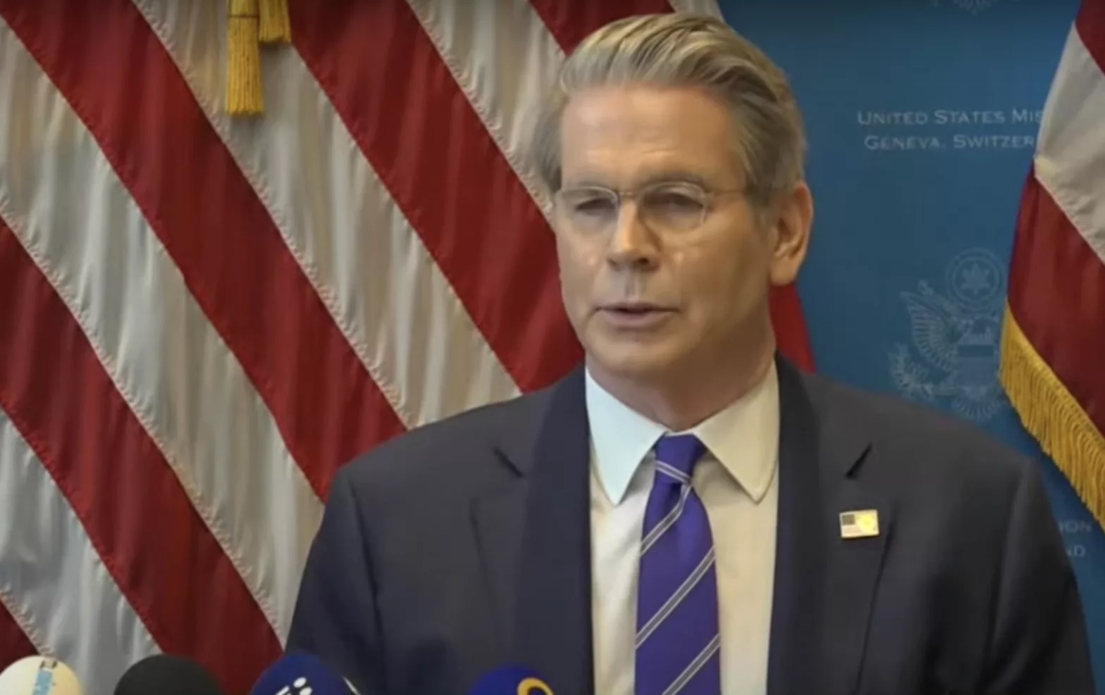 US Treasury Secretary Scott Bessent in Geneva, May 2025